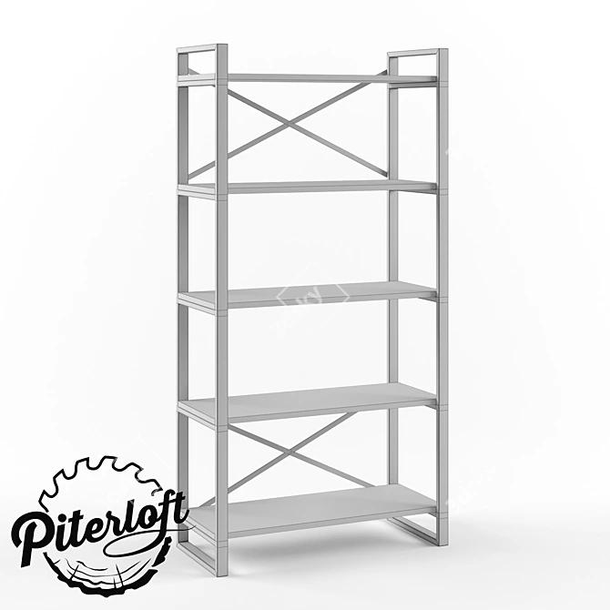 Industrial Loft Style Rack "Carson 3D model image 3