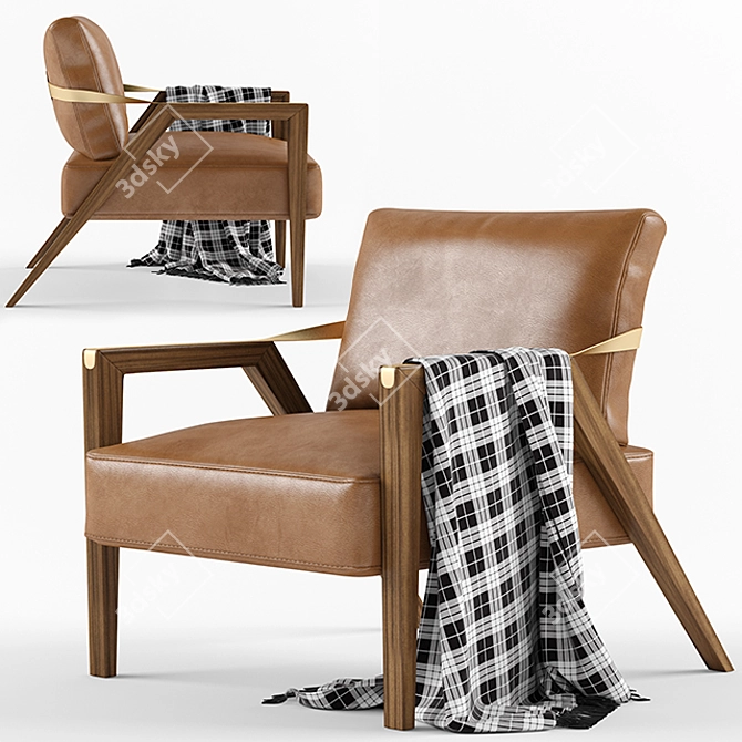 Luxury Aston Martin Armchair 3D model image 1