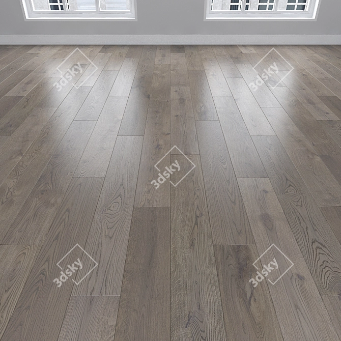 Oak Parquet: Herringbone, Linear, Chevron 3D model image 1