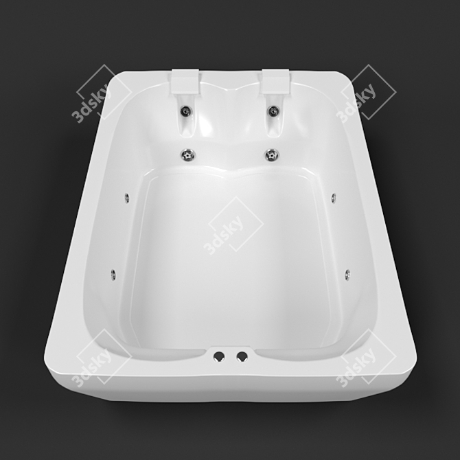 Luxurious Jacuzzi Cetra: Perfect for Relaxation 3D model image 1