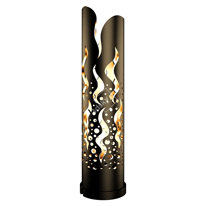 Elegant Cylinder Night Lamp 3D model image 1