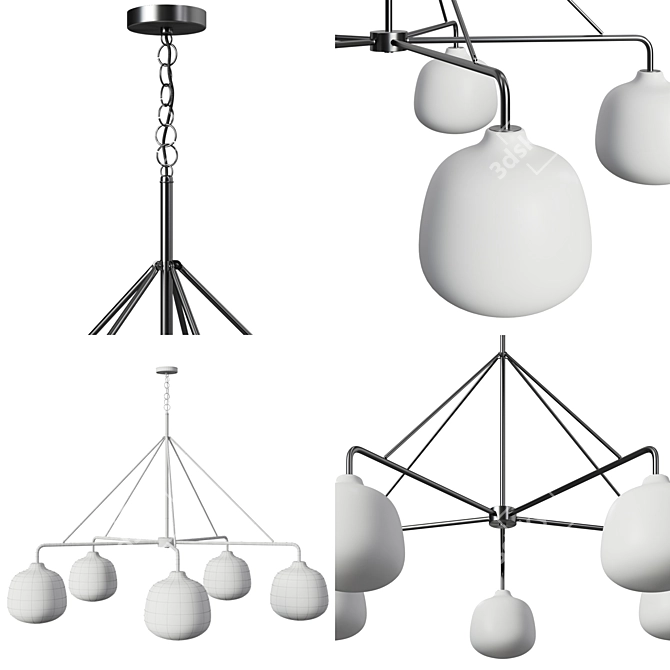 Elegant Rubn Holborn Pendant 3D model image 3
