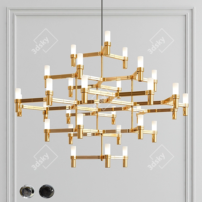 Royal Splendor: Crown Major Chandelier 3D model image 1