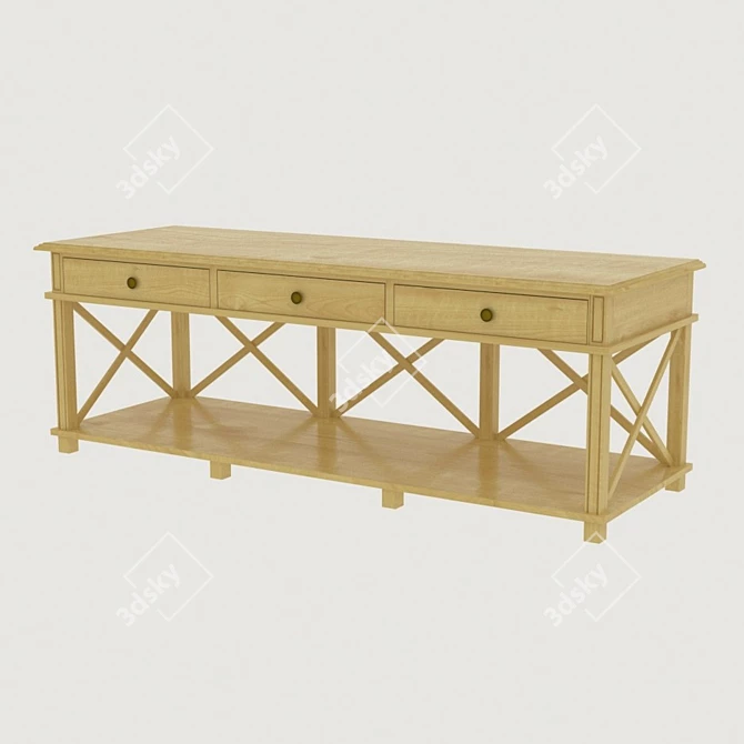 Freigraf Natural TV Stand 3D model image 1