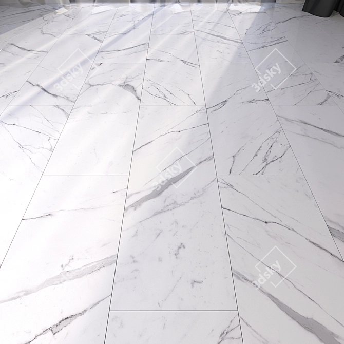 HD Marble Floor Tiles 3D model image 1