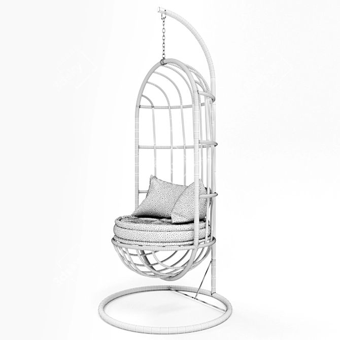 Ultimate Hammock Swing: Stylish and Relaxing 3D model image 3