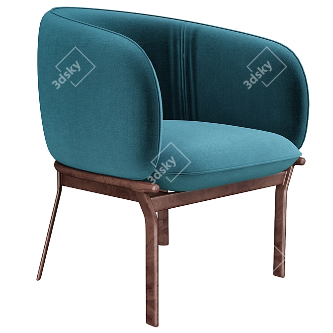 Elegant Grace Armchair Mdd 3D model image 1