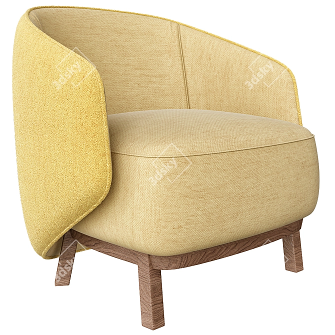 Elegant Concha Seating by Bosc 3D model image 1