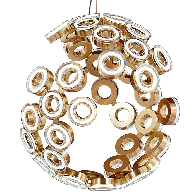 Glendale Gold LED Chandelier 3D model image 1