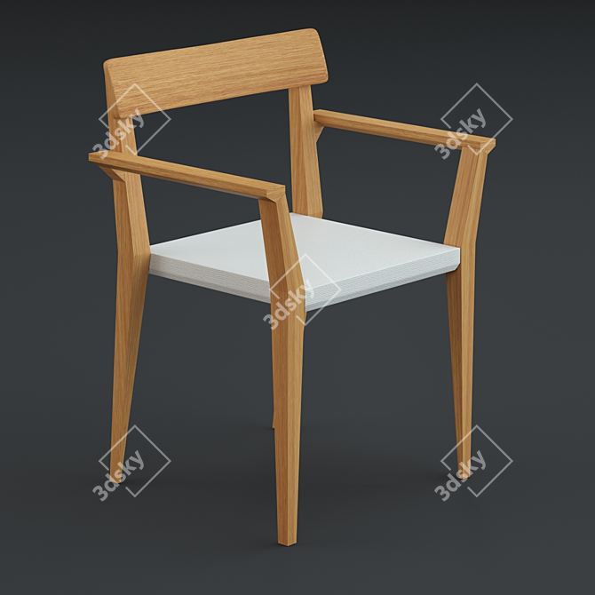 Modern Teka Dining Set - Luxury Design 3D model image 2