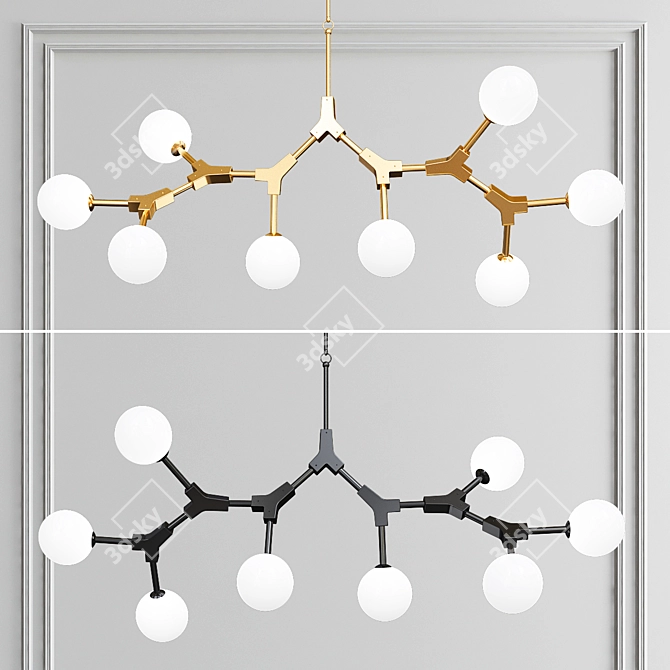 Luminous Elegance: Lindsey G4 LED Chandelier 3D model image 1