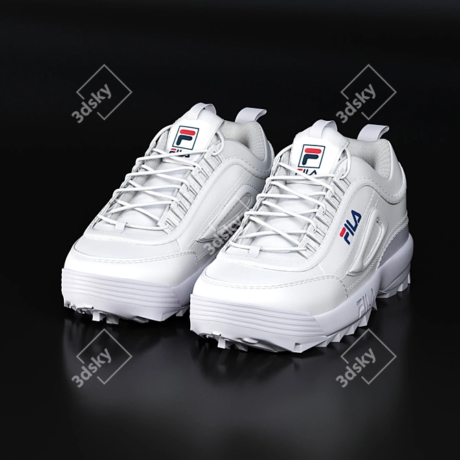 Fila Disruptors 2: Subdivision-Ready 3D Model 3D model image 1