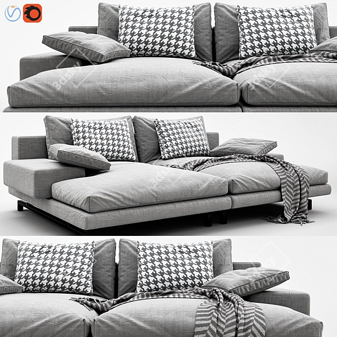 Modern Sherman Arrangement 06: Minotti's Contemporary Luxury 3D model image 1