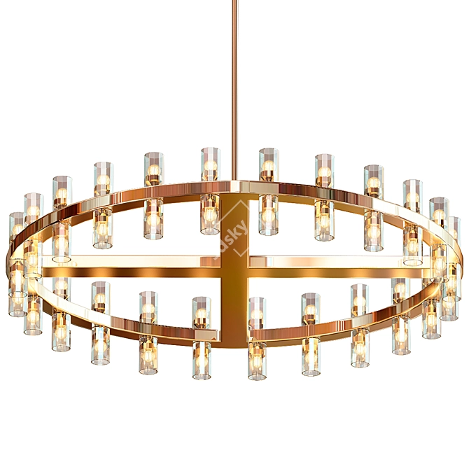 Elegant Arcachon Chandelier RH 3D model image 1