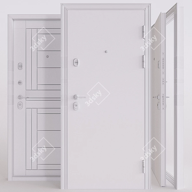 Torex Ultimatum MP: Stylish Steel Apartment Door 3D model image 2