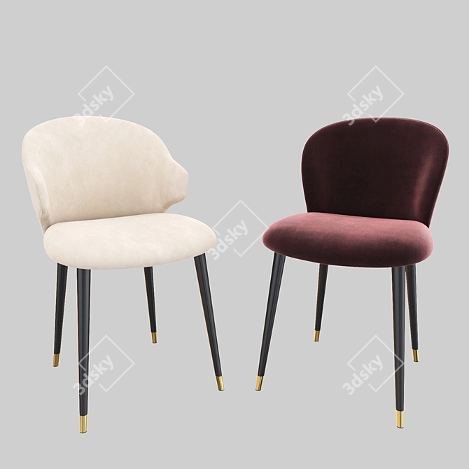 Elegant Eichholtz Dining Chair 3D model image 1
