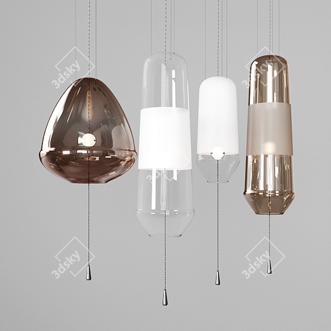 Ethereal Glow Pendant 3D model image 1