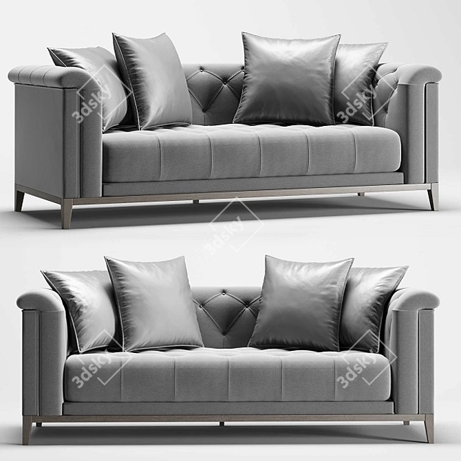 Elegant Cesare Sofa by Eichholtz (231x97x75) 3D model image 1