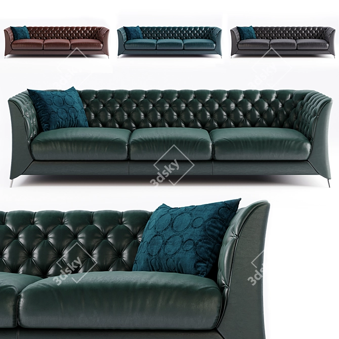 Natuzzi La Scala Sofa: Italian Elegance in Your Home 3D model image 1