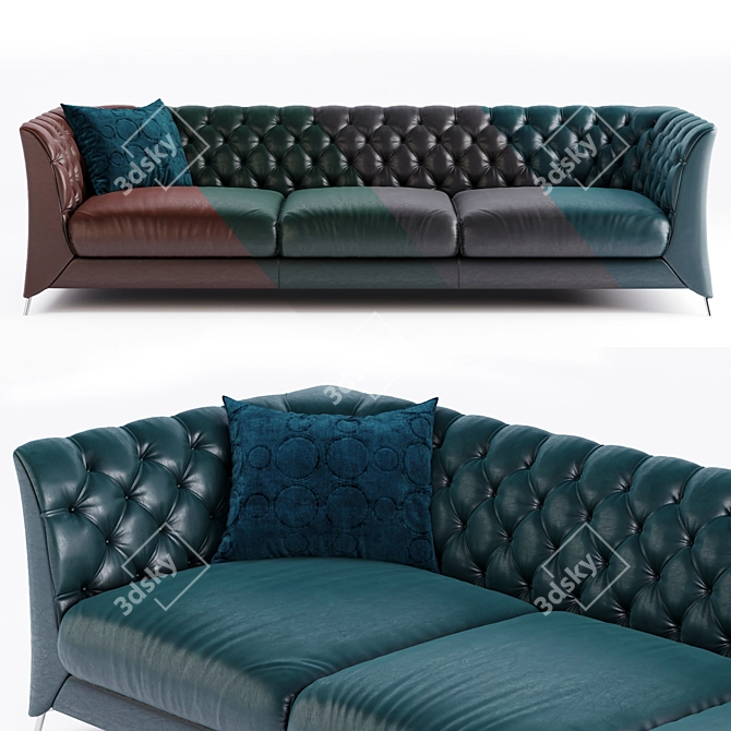Natuzzi La Scala Sofa: Italian Elegance in Your Home 3D model image 2
