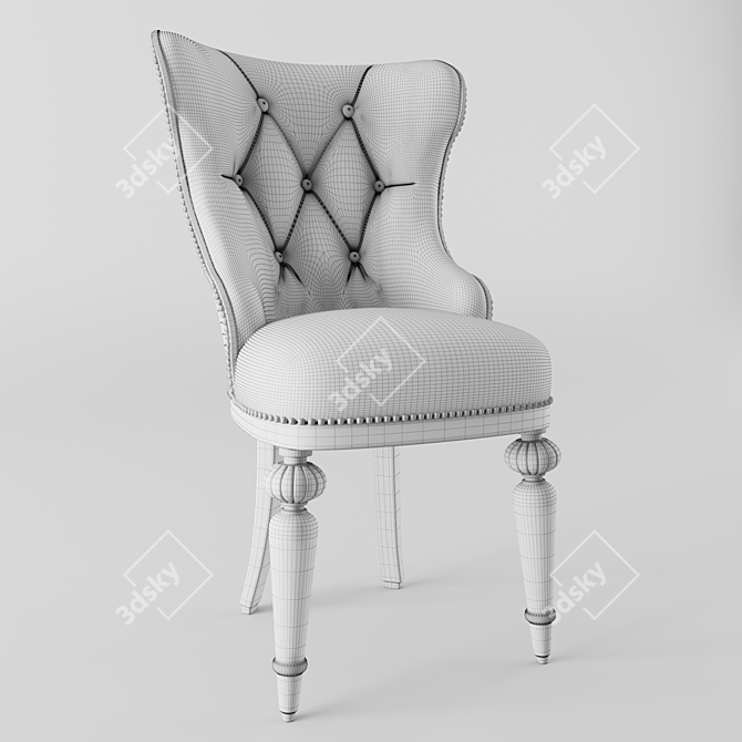 Elegant Classic Chair 3D model image 2