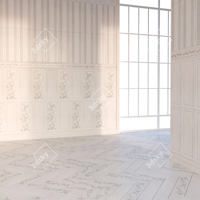 Country Chic Ceramic Tiles 3D model image 2