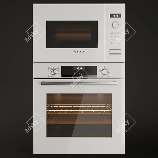 Bosch Oven Set: Precision Cooking 3D model image 1