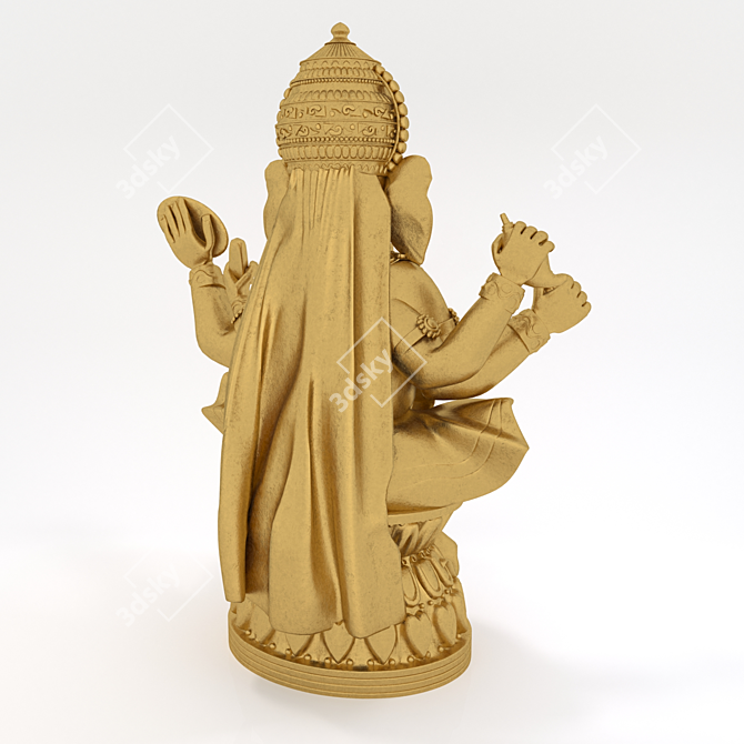 Sacred Ganesh Statue: Polys 1.25M, Verts 665K 3D model image 2