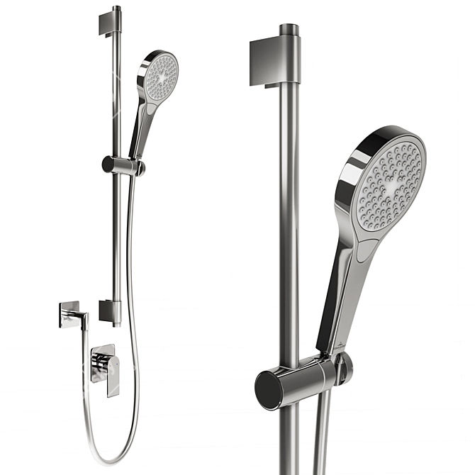 Luxury Shower Rail: Villeroy & Boch Embrace 3D model image 1