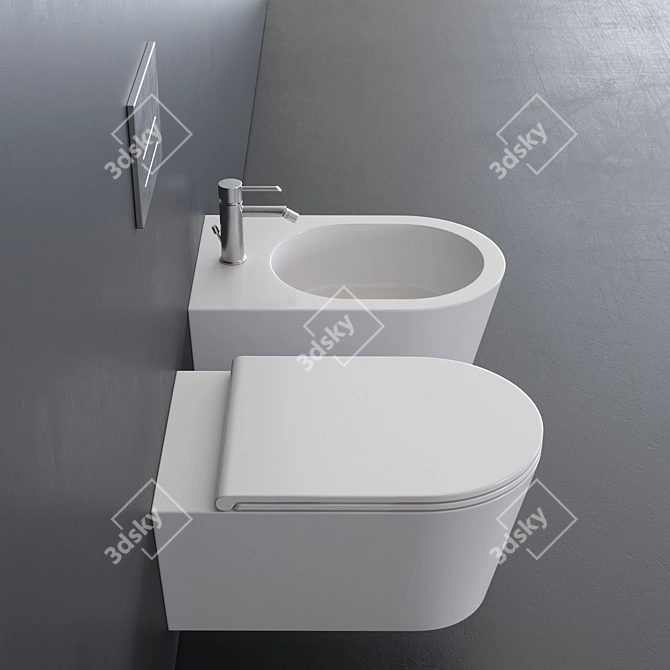 Alice Ceramica Hide Wall-Hung WC 3D model image 2