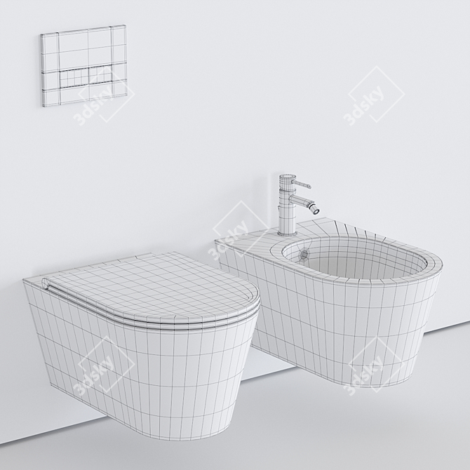 Alice Ceramica Hide Wall-Hung WC 3D model image 3