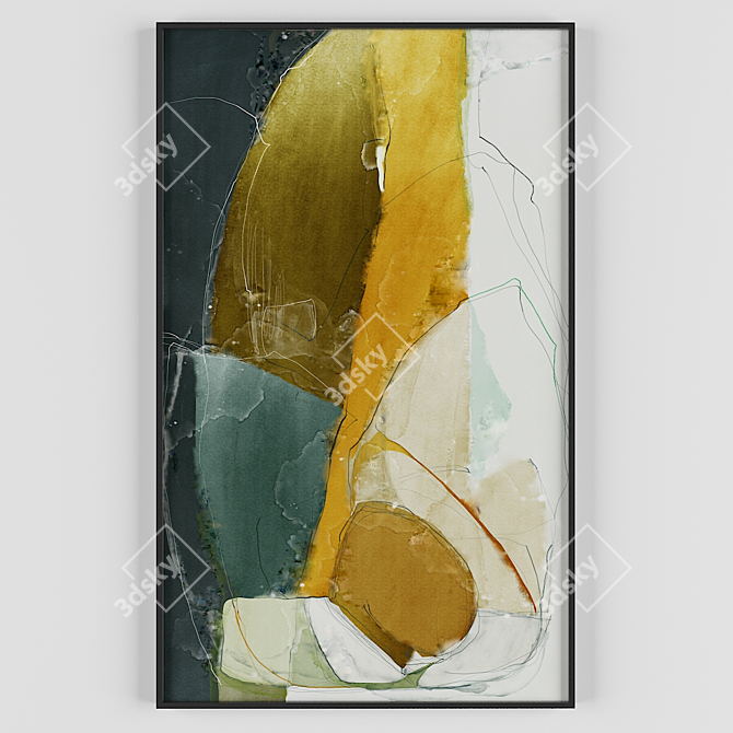 Modern Art Painting Set 66 3D model image 1