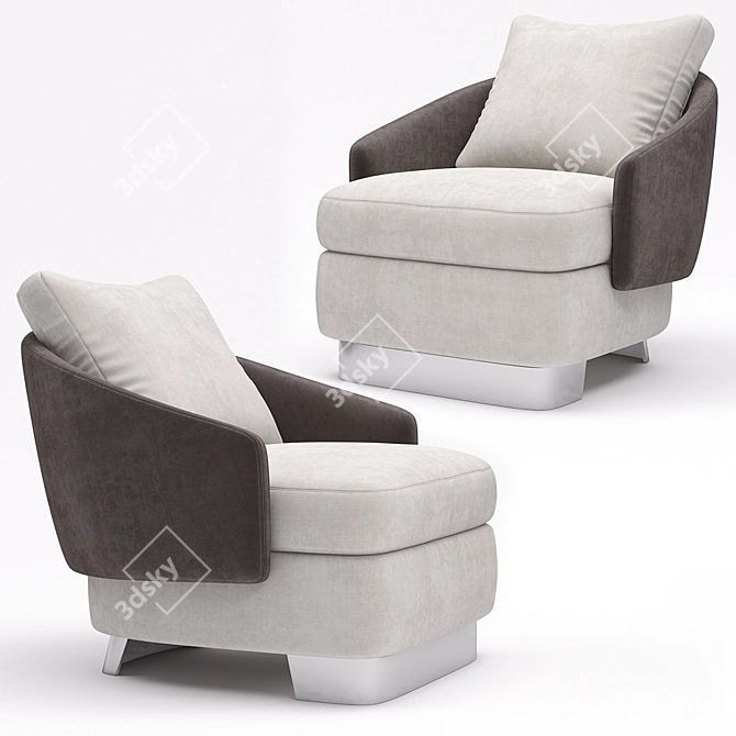 Elegant Minotti Lawson Armchair 3D model image 1