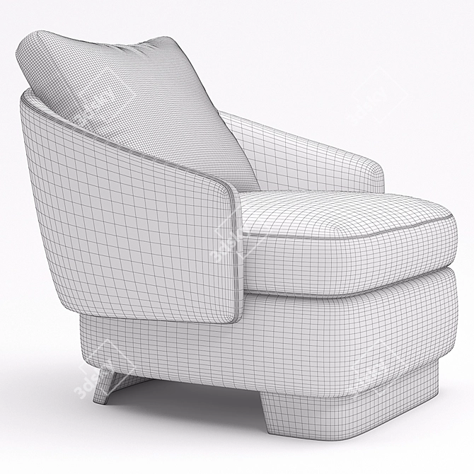 Elegant Minotti Lawson Armchair 3D model image 3
