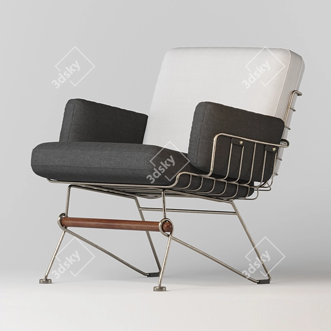 Loft Designe 1413: Stylish and Compact Armchair 3D model image 1