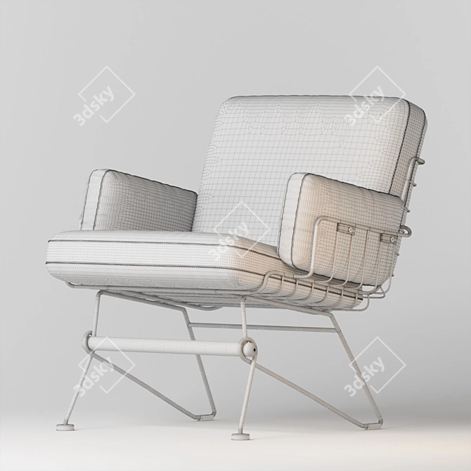 Loft Designe 1413: Stylish and Compact Armchair 3D model image 3