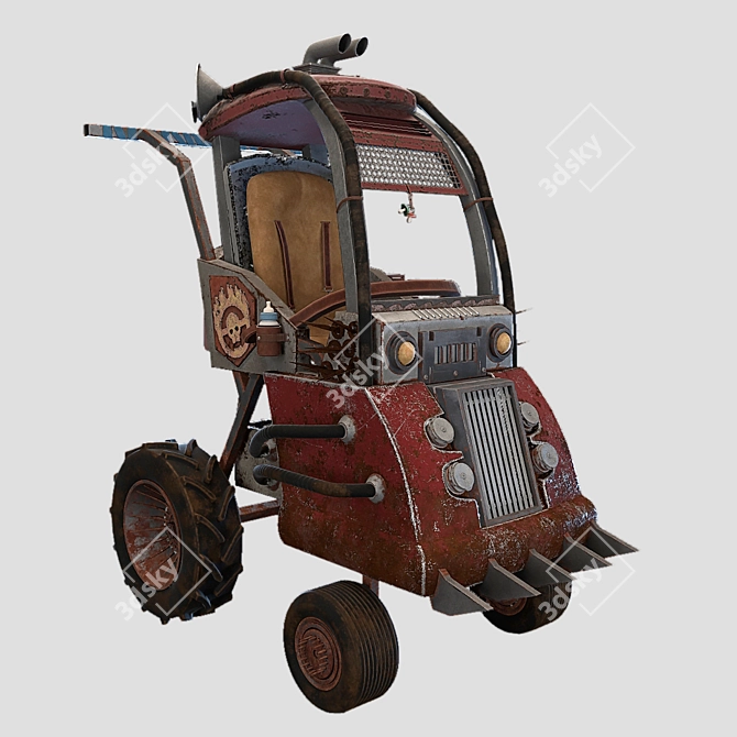 Mad Max Inspired Stroller 3D model image 3