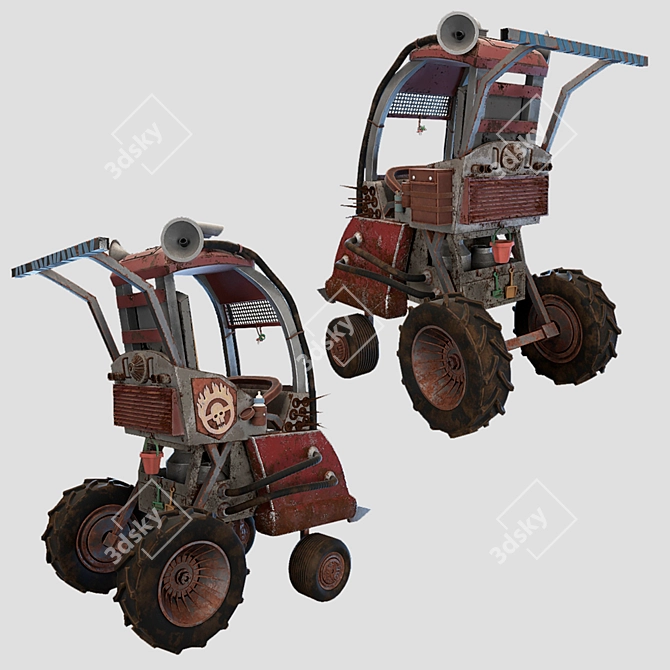 Mad Max Inspired Stroller 3D model image 1