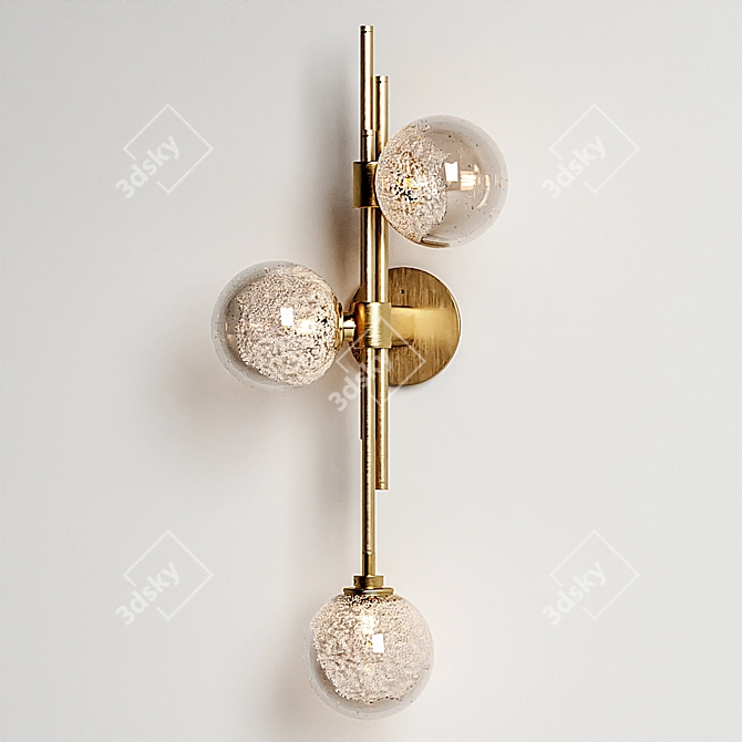 Mystic Glow Trilogy Wall Sconce 3D model image 1