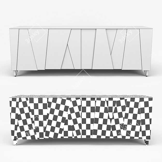 Stylish Scala Sideboard 3D model image 2