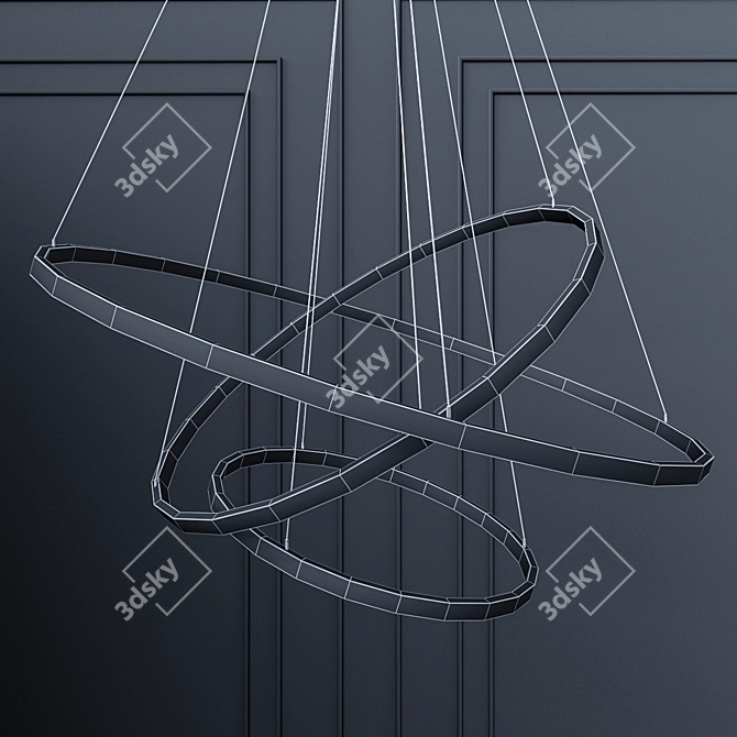 Nova Luce Dea Metal Pendant Light 3D model image 2