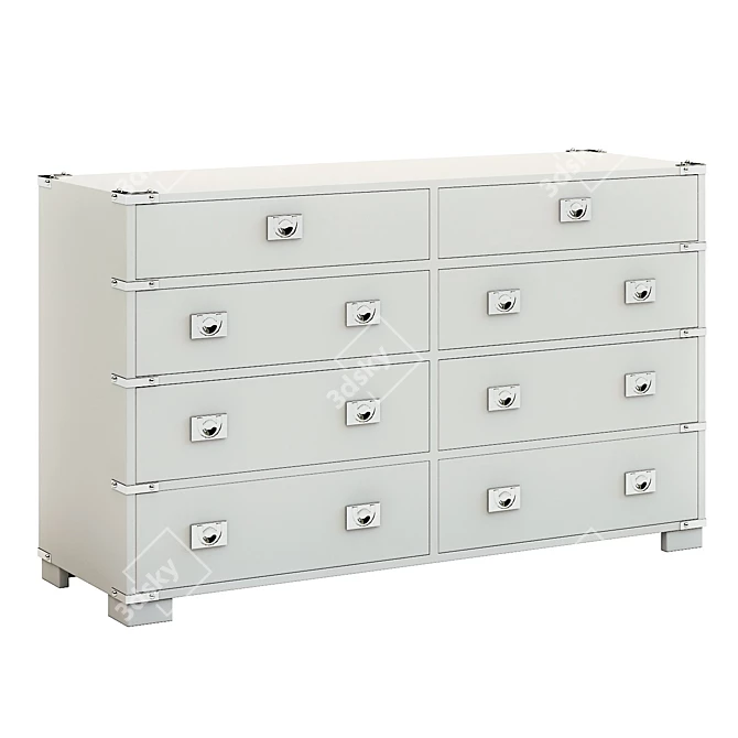Stylish Pottery Barn Devon Dresser 3D model image 1