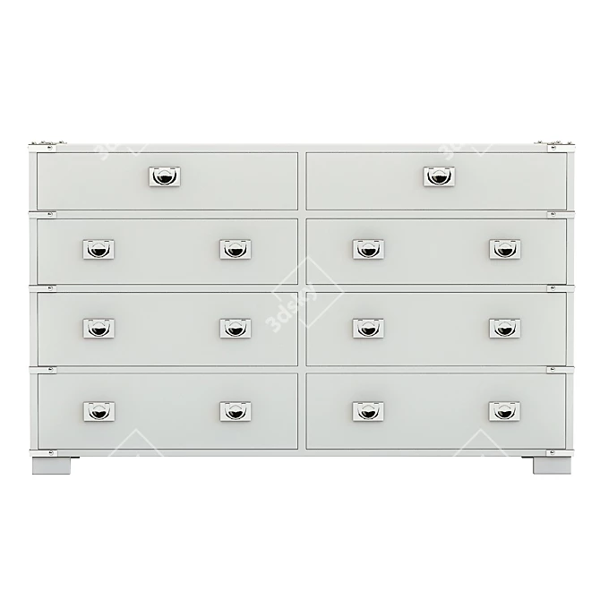 Stylish Pottery Barn Devon Dresser 3D model image 3