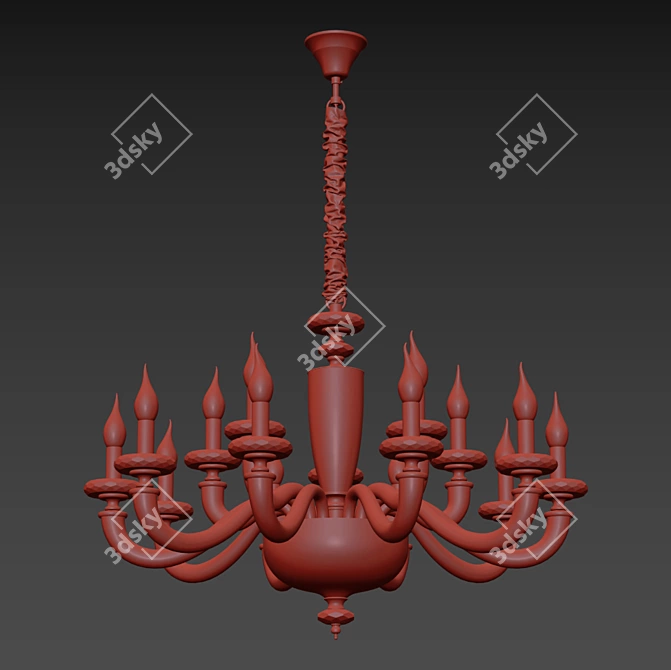 Lucia Tucci Ashanti Classic Chandelier 3D model image 2