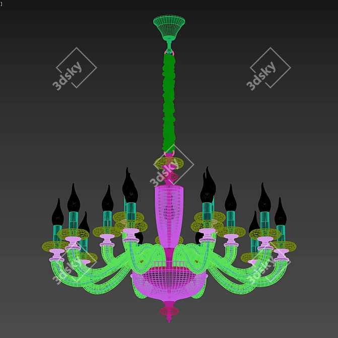 Lucia Tucci Ashanti Classic Chandelier 3D model image 3