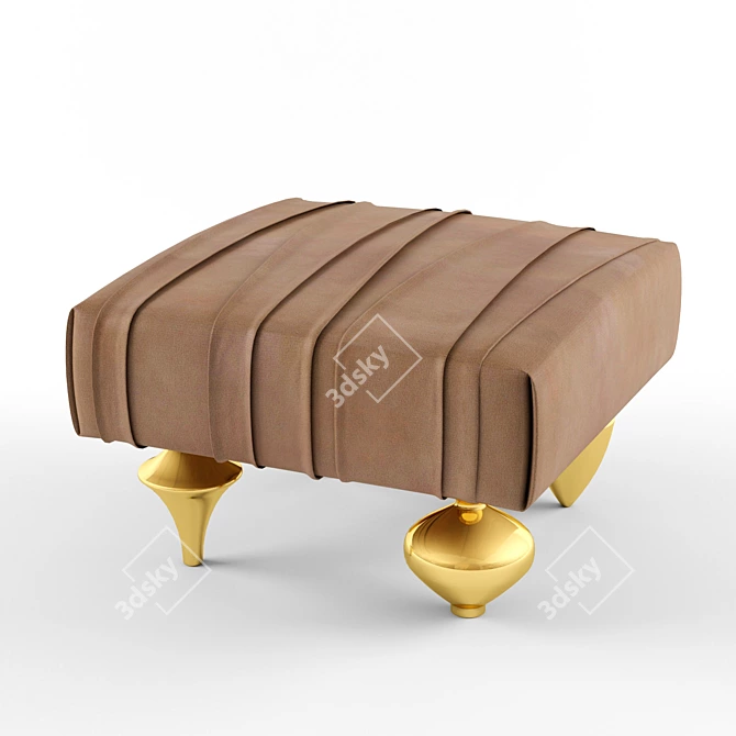 Luxury Il Pezzo 1 Pouf: Elegant Comfort 3D model image 2