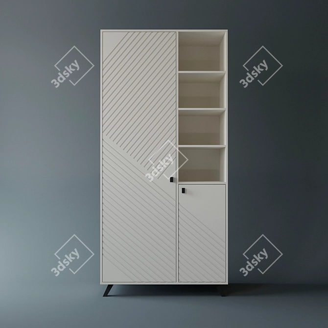 Vesuvius Wardrobe - Sleek and Spacious 3D model image 1