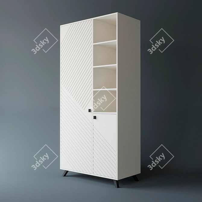 Vesuvius Wardrobe - Sleek and Spacious 3D model image 2