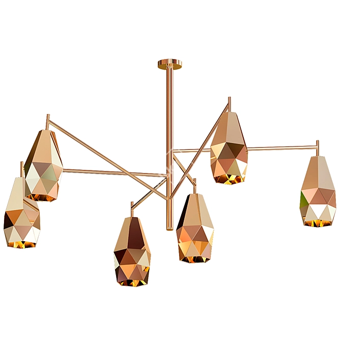 Elegant Aurora Chandelier 3D model image 1