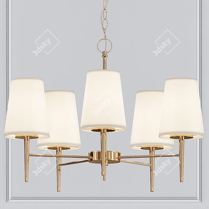 Elegant Palacio 5-Light Pendant 3D model image 1
